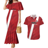 Custom Rugby Peru Couples Matching Mermaid Dress and Hawaiian Shirt Los Tumis Go Champions