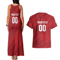 Custom Rugby Peru Couples Matching Tank Maxi Dress and Hawaiian Shirt Los Tumis Go Champions
