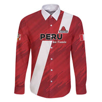 Custom Rugby Peru Family Matching Long Sleeve Bodycon Dress and Hawaiian Shirt Los Tumis Go Champions