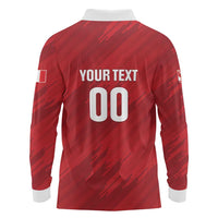 Custom Rugby Peru Long Sleeve Polo Shirt Los Tumis Go Champions