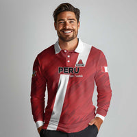Custom Rugby Peru Long Sleeve Polo Shirt Los Tumis Go Champions