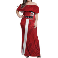 Custom Rugby Peru Off Shoulder Maxi Dress Los Tumis Go Champions
