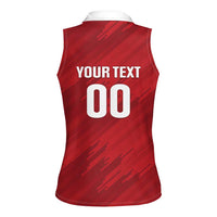 Custom Rugby Peru Women Sleeveless Polo Shirt Los Tumis Go Champions