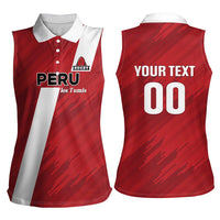 Custom Rugby Peru Women Sleeveless Polo Shirt Los Tumis Go Champions