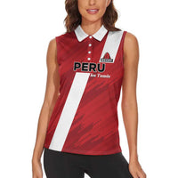 Custom Rugby Peru Women Sleeveless Polo Shirt Los Tumis Go Champions