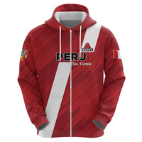 Custom Rugby Peru Zip Hoodie Los Tumis Go Champions