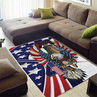 USA 4th Of July Area Rug United State Eagle Liberty Bell