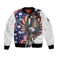 Personalized USA 4th Of July Bomber Jacket United State Eagle Liberty Bell