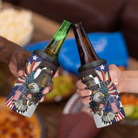 Personalized USA 4th Of July 4 in 1 Can Cooler Tumbler United State Eagle Liberty Bell
