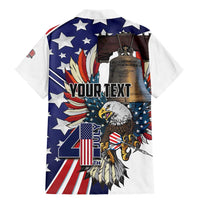 Personalized USA 4th Of July Family Matching Mermaid Dress and Hawaiian Shirt United State Eagle Liberty Bell