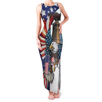 Personalized USA 4th Of July Family Matching Tank Maxi Dress and Hawaiian Shirt United State Eagle Liberty Bell