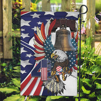 USA 4th Of July Garden Flag United State Eagle Liberty Bell