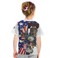 Personalized USA 4th Of July Kid T Shirt United State Eagle Liberty Bell