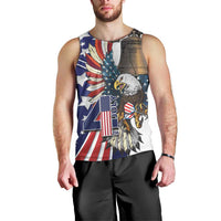 Personalized USA 4th Of July Men Tank Top United State Eagle Liberty Bell