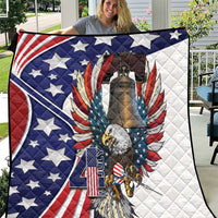 USA 4th Of July Quilt United State Eagle Liberty Bell