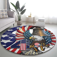 USA 4th Of July Round Carpet United State Eagle Liberty Bell