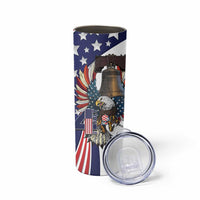Personalized USA 4th Of July Skinny Tumbler United State Eagle Liberty Bell