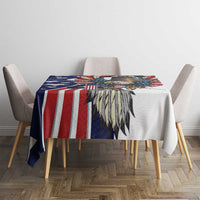 USA 4th Of July Tablecloth United State Eagle Liberty Bell