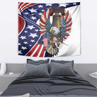USA 4th Of July Tapestry United State Eagle Liberty Bell