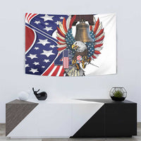 USA 4th Of July Tapestry United State Eagle Liberty Bell