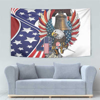 USA 4th Of July Tapestry United State Eagle Liberty Bell