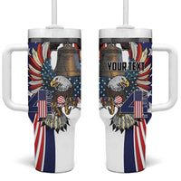 Personalized USA 4th Of July Tumbler With Handle United State Eagle Liberty Bell