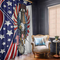 USA 4th Of July Window Curtain United State Eagle Liberty Bell