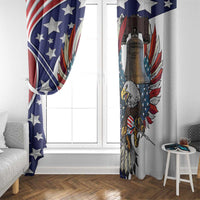 USA 4th Of July Window Curtain United State Eagle Liberty Bell