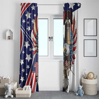 USA 4th Of July Window Curtain United State Eagle Liberty Bell