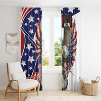USA 4th Of July Window Curtain United State Eagle Liberty Bell