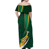 South Africa Rugby Off Shoulder Maxi Dress Springboks Go Champions World Cup 2023 - Wonder Print Shop