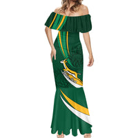 Personalised South Africa Rugby Mermaid Dress Springboks Go Champions World Cup 2023 - Wonder Print Shop