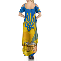 Ukraine Independence Day Summer Maxi Dress Ukrainian Trident Special Version - Wonder Print Shop