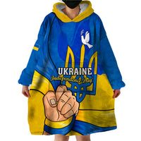 Ukraine Independence Day Wearable Blanket Hoodie Ukrainian Trident Special Version - Wonder Print Shop