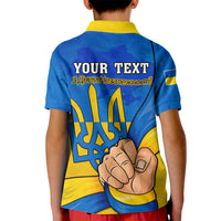 Personalised Ukraine Independence Day Kid Polo Shirt Ukrainian Trident Special Version - Wonder Print Shop