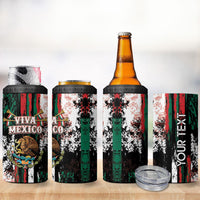 Personalized Viva Mexico 4 in 1 Can Cooler Tumbler Happy Independence Day