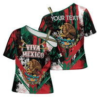 Personalized Viva Mexico Cross Shoulder Shirt Happy Independence Day