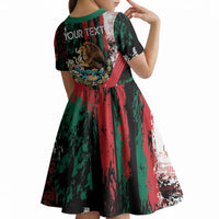 Personalized Viva Mexico Kid Short Sleeve Dress Happy Independence Day