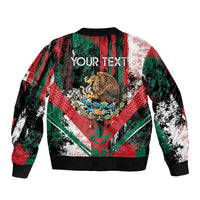 Personalized Viva Mexico Sleeve Zip Bomber Jacket Happy Independence Day