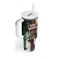 Personalized Viva Mexico Tumbler With Handle Happy Independence Day