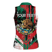 Personalized Viva Mexico Women Sleeveless Polo Shirt Happy Independence Day
