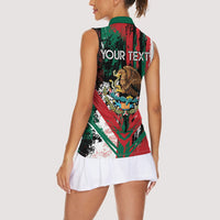 Personalized Viva Mexico Women Sleeveless Polo Shirt Happy Independence Day