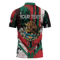 Personalized Viva Mexico Zipper Polo Shirt Happy Independence Day