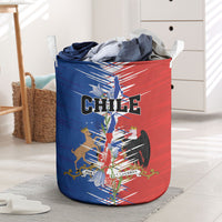 Chile Flag Map Laundry Basket Happy Independence Day