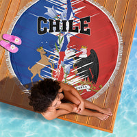 Chile Flag Map Beach Blanket Happy Independence Day