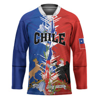 Personalized Chile Flag Map Hockey Jersey Happy Independence Day