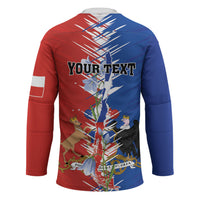 Personalized Chile Flag Map Hockey Jersey Happy Independence Day