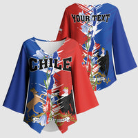 Personalized Chile Flag Map Kimono Sleeve Blouse Happy Independence Day