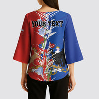 Personalized Chile Flag Map Kimono Sleeve Blouse Happy Independence Day