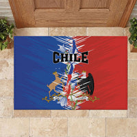 Chile Flag Map Rubber Doormat Happy Independence Day